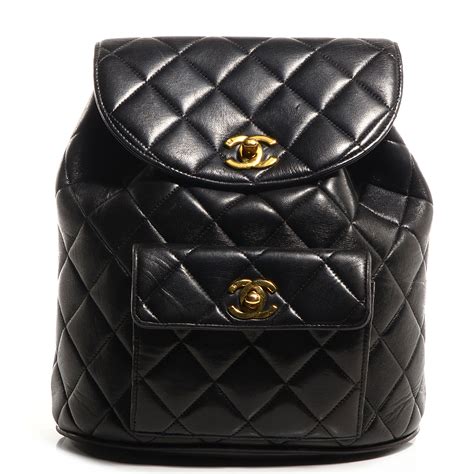 chanel vintage lambskin quilted backpack